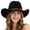 Z24-Black, variant on Felt Cattleman Cowboy Hat Wide Brim Shapeable Western Hat for Women Cowgirl Rodeo Party Halloween Country Festival