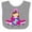 Heather and White, variant on Inktastic Pilot Girl, Airplane, Plane, Flying, Brown Hair Girls Baby Bib