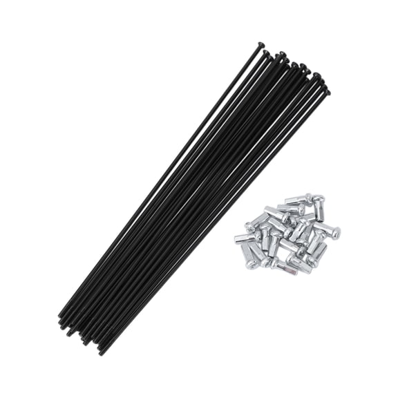 20 Set 14G Straight Pull Bicycle Spokes 167mm Straight Pull Bike Wheel Spokes Carbon Steel Black