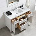 thumbnail image 5 of Ove Decors Tahoe 48 in W x 21 in D Pure White Bathroom Vanity with Carrara Marble Countertop and Framed Wall Mirror, 5 of 15
