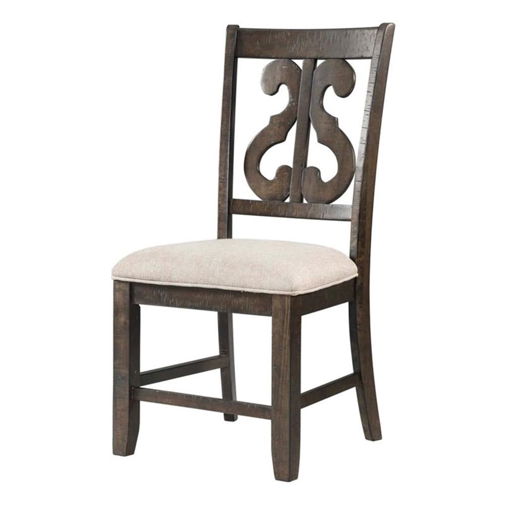 Picket House Furnishings Stanford Wooden Swirl Back Side Chair Set