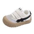 thumbnail image 2 of Dakaela 6M-6Y Toddler Boy Girl Slip on Walking Shoes Lightweight Retro Barefoot Sneakers with Hook and Loop Straps, 2 of 7