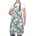 thumbnail image 3 of Goofa Flower Printed Waterproof Apron 33" Chef Aprons for Men Heavy Duty Chemical Work Apron Adjustable Bib Apron, 3 of 9