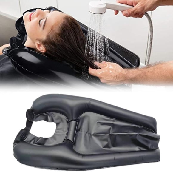 Lavabo inflable de PVC para champú, portátil, con inflado y desinflado rápido, para mujeres embarazadas y personas mayores.