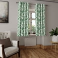 thumbnail image 2 of Ambesonne Botanical Grommet Curtain, Vintage Exotic Leaves, 50" x 63", Green and Ivory, 2 of 6