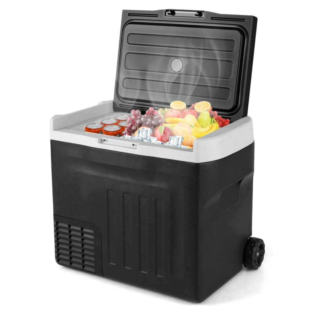 Yardi Yarda 12V Car Refrigerator 42QT with Touch Panel and Removable Divider-L, Camping Cooler for Outdoor as Yard, Black