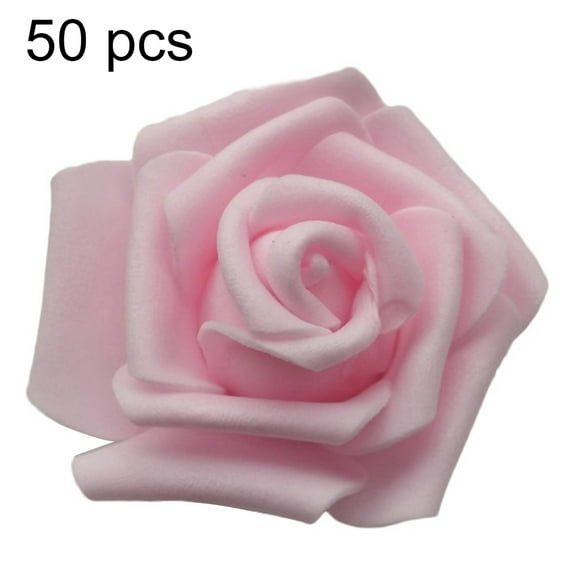Yesbay Artificial PE Foam Rose Flowers Head DIY Wedding Home Room Decor,Light Pink