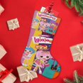 thumbnail image 4 of Lalaloopsy artículos de fiesta Tema: Calcetines de Navidad, fino lino blanco para colgar en escaleras y chimenea, decoración navideña para el hogar, regalo de Navidad.54cm×38cm, 4 of 5