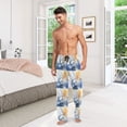 thumbnail image 7 of Watercolor White Lotus Figure Mens Pajama Pant Sleep and Lounge Bottons with Pockets, 7 of 7