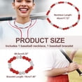 thumbnail image 2 of Conjunto de Collar y Pulsera de Béisbol Uxcell, Collar de Béisbol de 18" y Pulsera de 7.5" (Rojo Blanco, Paquete de 2), 2 of 6