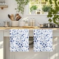 thumbnail image 4 of Navy Blue Eucalyptus Kitchen Towels Set of 3, Spring Summer Botanical Leaves Absorbent Dish Towels for Kitchen, Microfiber Hand Towel, Quick Drying Tea Towel for Cleaning Decorative Dishcloths, 4 of 7