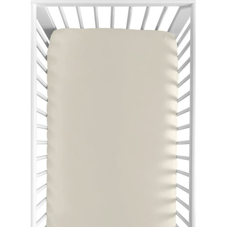 UPC: 0846480095286 | Solid Taupe Fitted Crib Sheet Boy or Girl for Serengeti Animals by Sweet Jojo Designs