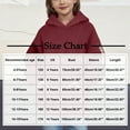 thumbnail image 3 of Atogsazn Kids Girls Oversized Hoodie Children Loose Fit Pullover Sweatshirt Long Sleeve Sweater Fall Winter Clothes Tops Red 10-11Years Fashion, 3 of 6