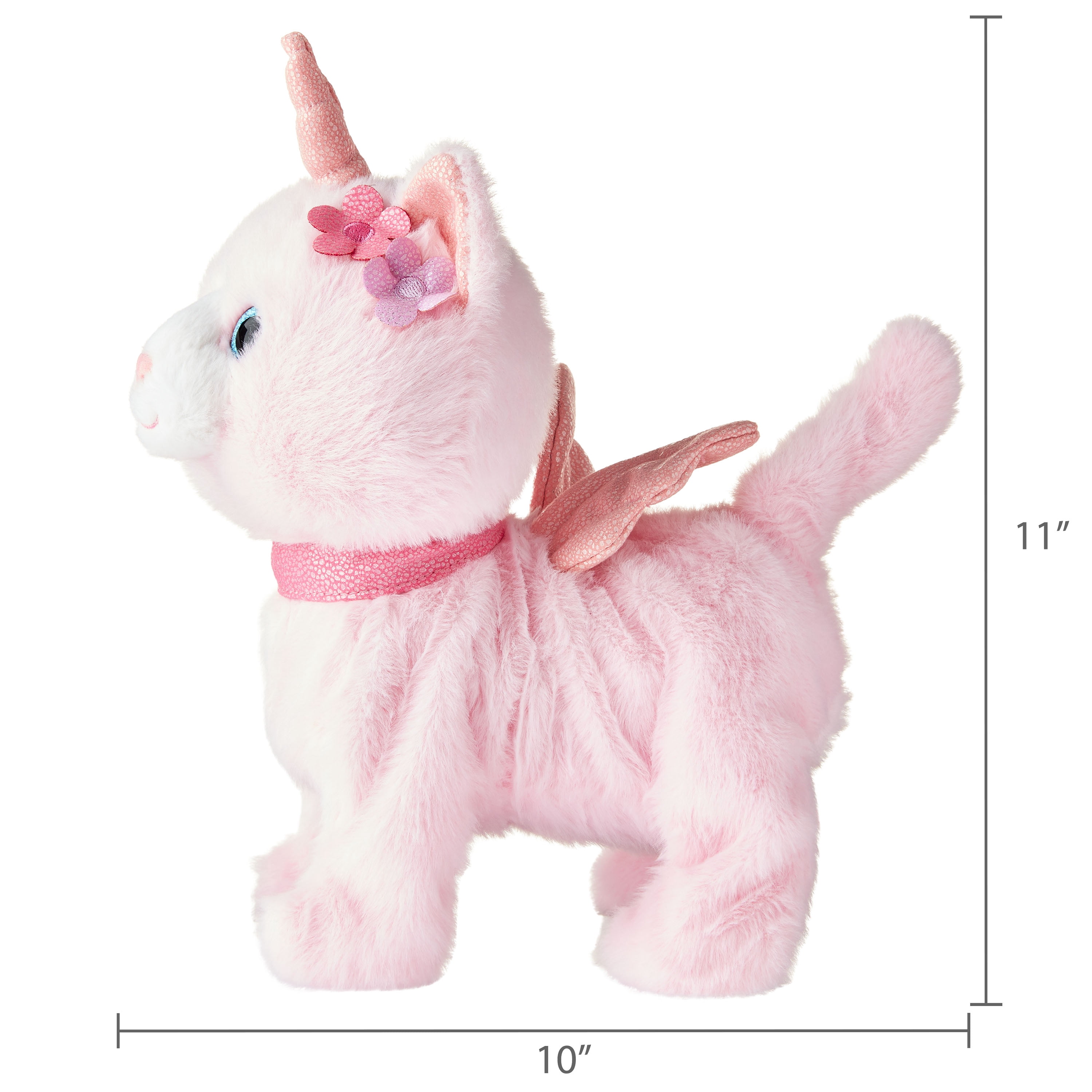 Kid Connection Electronic Walking Pet Caticorn, 11in Height, Toddler Plush Toys