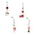 thumbnail image 2 of 4 Belly Ring Pack + Holiday Gift Box - Candy Cane, Jingle Bells, Child, Stocking, 2 of 3