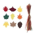 thumbnail image 1 of CIMAXIC christmas 180pcs Thanksgiving Fall Artificial Maple Hanging Paper Leaves Tags Gift Decorations With String for Wedding Party Christmas (9 Patterns Random Color),2.17"X2.56"X0.08", 1 of 5