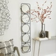 thumbnail image 2 of DecMode 12" x 58" Black Wall Mirror with Grid Frame, 2 of 7