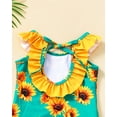 thumbnail image 5 of Kucnuzki Infant Baby Girls Swimsuits 18-24 Months Summer Bathing Suits Ruffle Sleeveless Floral One piece Beach Swimwear Green, 5 of 9