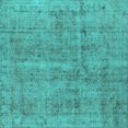 thumbnail image 1 of Ahgly Company Indoor Square Oriental Turquoise Blue Industrial Area Rugs, 5' Square, 1 of 4