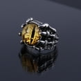 thumbnail image 4 of Anillos para mujer, regalos para mujer, acero inoxidable, diseño de calavera de diablo con personalidad, ojo para hombre y mujer, rompecabezas de bola., 4 of 4