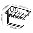 thumbnail image 3 of XWSHYW Almacenamiento de Ropa y Guardarropa Portafolio de Papel Higiénico, Estantee y Almacenamiento de Tollitas Húmedas Montado y Recortado de Acero Inoxidable, Soporte de Papel Higiénico, 3 of 6