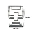 thumbnail image 5 of Benjara Adena 76" Tall Plant Stand-Geometric Style Metal Shelves-Silver Tone, 5 of 5