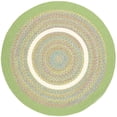 thumbnail image 1 of Green Rug Braided Textured Design, 4-Foot Round Soft Kids/Nursery Carpet, 1 of 1