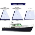 thumbnail image 5 of Easy Bedding Boat Sheet 4PC Set- Universal-XL V Berth- 12" Deep Pockets- Great Gift for Boaters- 100% Cotton USA Boat Mattress- 400TC- Navy Blue Stripe., 5 of 7