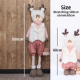thumbnail image 1 of Christmas Pink Stretchable Santa Claus Snowman Plush Standing Dolls Toy Baubles Xmas Decoration Ornament Craft Gift Home Decors, 1 of 5