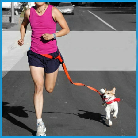 Adjustable Hands Free Waist Belt Dog Leash Pet Lead For Jogging Walking