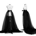 thumbnail image 6 of Detachable Wedding Train Only Length 49" Wedding Maxi Tulle Skirts Floor Length Overskirt for Bridal Party, 6 of 7