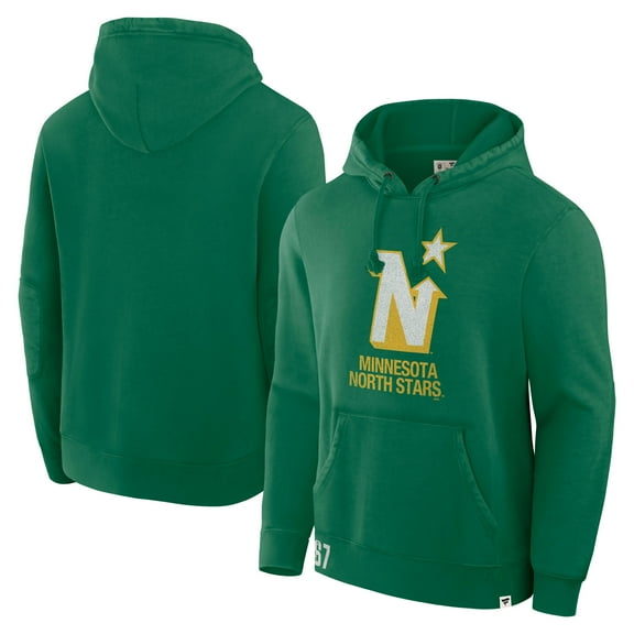 Men's Fanatics Kelly Green Minnesota North Stars Decades Collection Tradition Hoodie