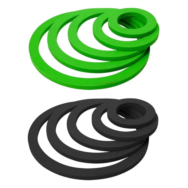 Comedero flotante para plantas de acuario, anillos flotantes para plantas de acuario, accesorios para estanques 5 negros y 5 verdes