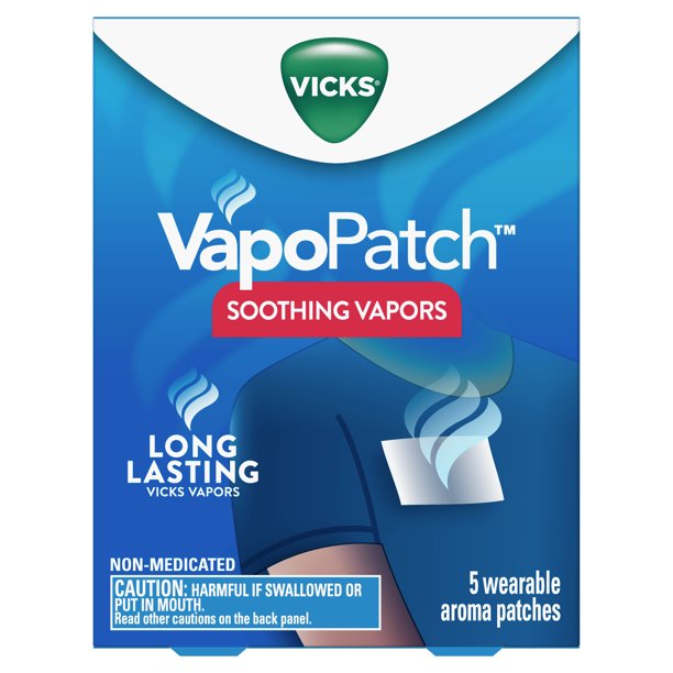 Vicks VapoPatch with Long Lasting Soothing Vicks Vapors, 5 Pack