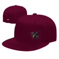 thumbnail image 4 of DouZhe Flat Brim Cap Snapback Hat, Guitare Rock Musique Imprime Rouge Adulte Casquette de Baseball Réglable, 4 of 6