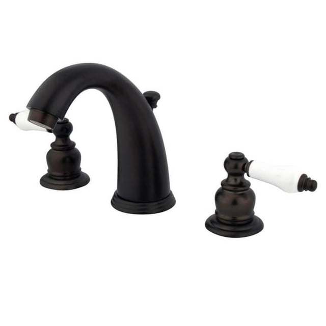 Kingston Brass KB985PL Robinet de Lavabo à Large Diffusion & Poignée en Métal Bronze Huilé