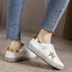 thumbnail image 2 of Zapatos viejos pequeños y sucios de cuero de dos capas para ganado, zapatos de skate blancos pequeños para estudiantes, estrellas fugaces de la calle de varios viajes de Harajuku, talla, 2 of 6