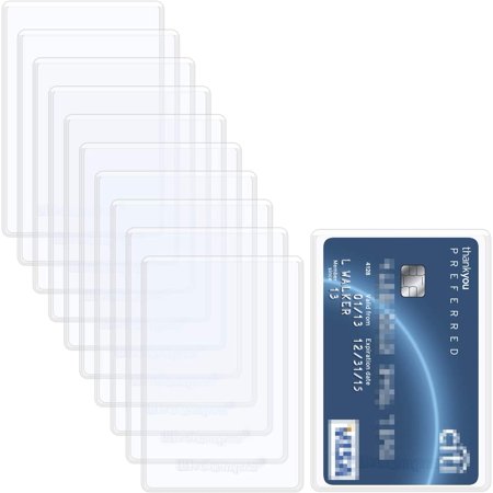 Wisdompro 10pcs Credit Card Holder Protector Sleeves 6 Mil Soft And Flexible Clear Pvc Wallet Size Slot For Id Card Walmart Canada
