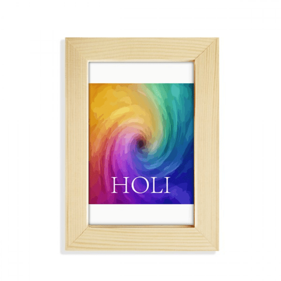 Holly Swirl Colorful Festival Desktop Display Photo Frame Picture Art Painting 5x7 inch