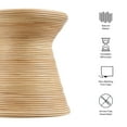 thumbnail image 3 of Tavi Hourglass Natural Rattan Round Side Table in Natural, 3 of 7