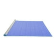 thumbnail image 2 of Ahgly Company Machine Washable Indoor Round Abstract Blue Contemporary Area Rugs, 3' Round, 2 of 4