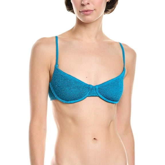 bond-eye swim womens  Gracie Balconette Bikini Top, os, Blue