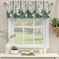 thumbnail image 3 of Spring Valances for Windows, Butterfly Summer Botanical Flower Light Filtering Kitchen Curtains, Rod Pocket Window Valance Curtains for Living Room Bedroom, 54" W x 18" L, 2 Panels, 3 of 9
