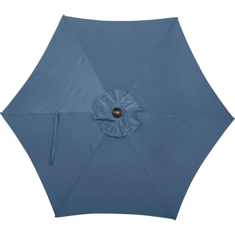 Outdoor Expressions 7.5 Ft. Aluminum Tilt/Crank Heather Blue Patio Umbrella — Residential Use, Standard Application