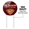 thumbnail image 6 of Acrylic My Favorite Color is Pizza Cake Topper Party Decoration for Wedding Anniversary Birthday Graduation, 6 of 6