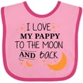 thumbnail image 3 of Inktastic I Love My Pappy to the Moon and Back Boys or Girls Baby Bib, 3 of 4