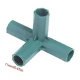 thumbnail image 5 of Conectores de marco, conectores de caña, estacas para plantas, conectores de construcción para marcos de jardinería, 11 mm, plástico, 4 vías, esquinas, verde, 10 piezas, 5 of 5