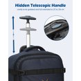 thumbnail image 3 of Hynes Eagle 22" Hybrid Carry-On Luggage, Softside Rolling Backpack, Dark Blue, 3 of 9