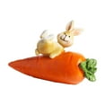 thumbnail image 1 of Easter Decorations for The Home Carrot Rabbit Resin Figurine Easter Party Decorations Home Party Gift, 1 of 7