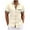 Khaki, variant on Mens Button Down Cotton Linen Shirt Short Sleeve Casual Lightweight Summer Beach Shirts Vacation Wedding Tops